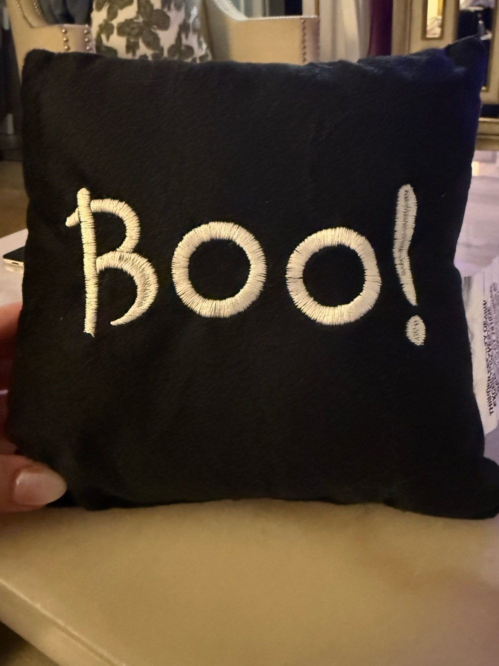 Boo Halloween Mini Pillow